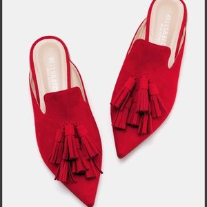 Belle&Becks The Mirella Red mule with tassels